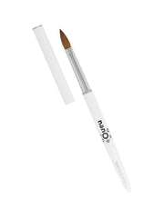 Kolinsky Brush #10 - Nano® White Metal Acrylic Nail Brush