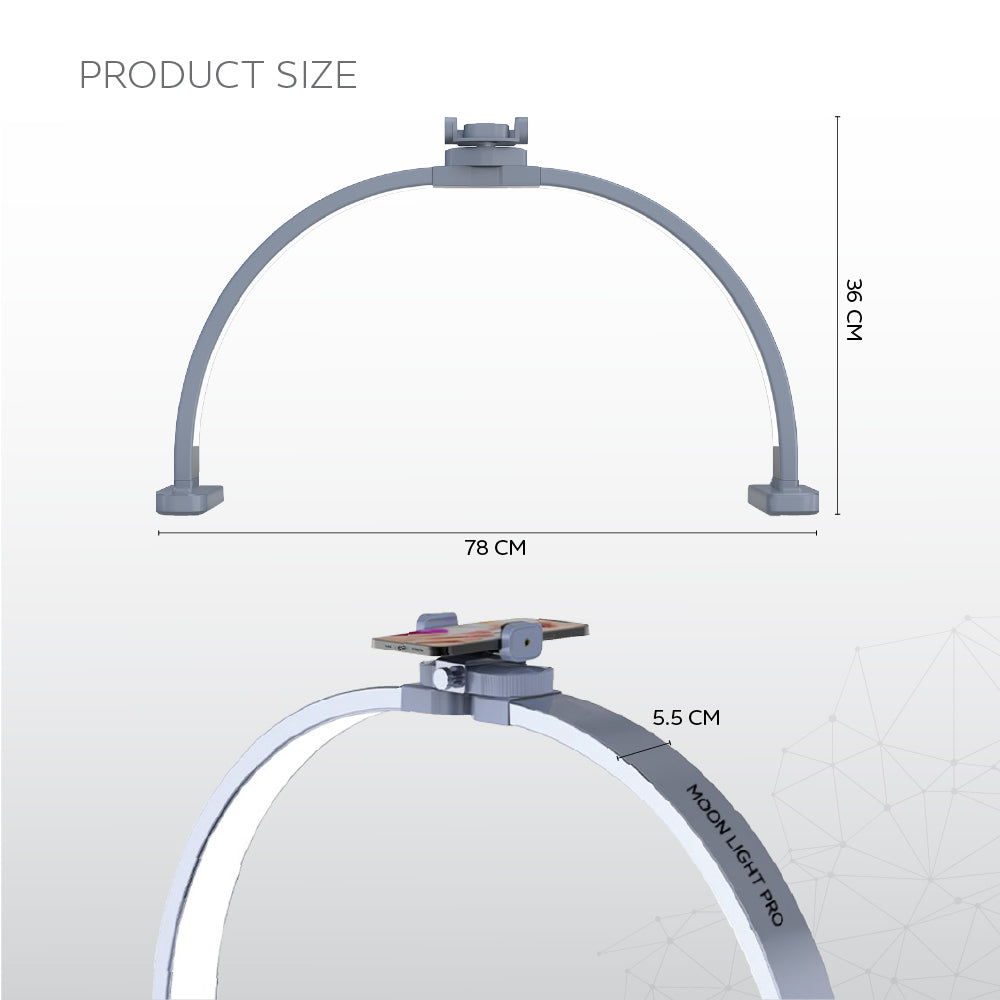 Nano® Moon Light Pro – 45W | Foldable Half-Moon LED Nail Lamp with 392 Beads