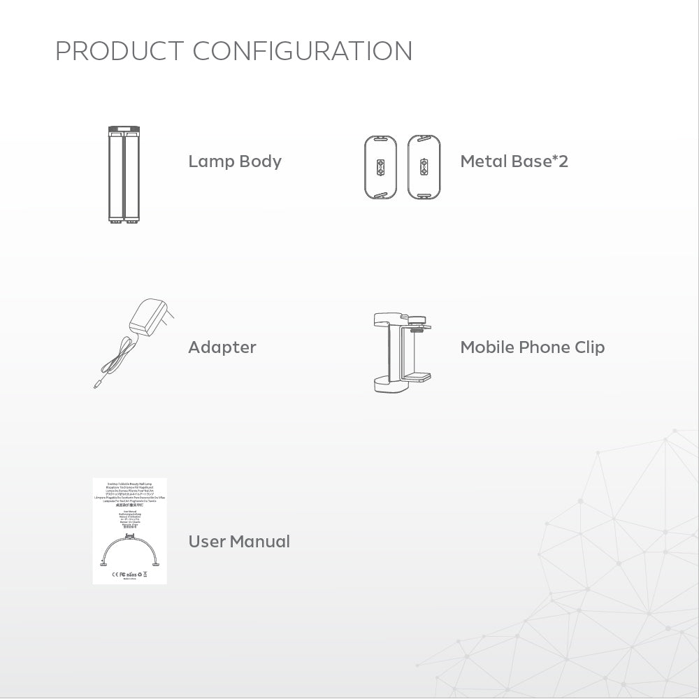 Nano® Moon Light Pro – 45W | Foldable Half-Moon LED Nail Lamp with 392 Beads