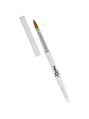 Kolinsky Brush #8 - Nano® White Metal Acrylic Nail Brush