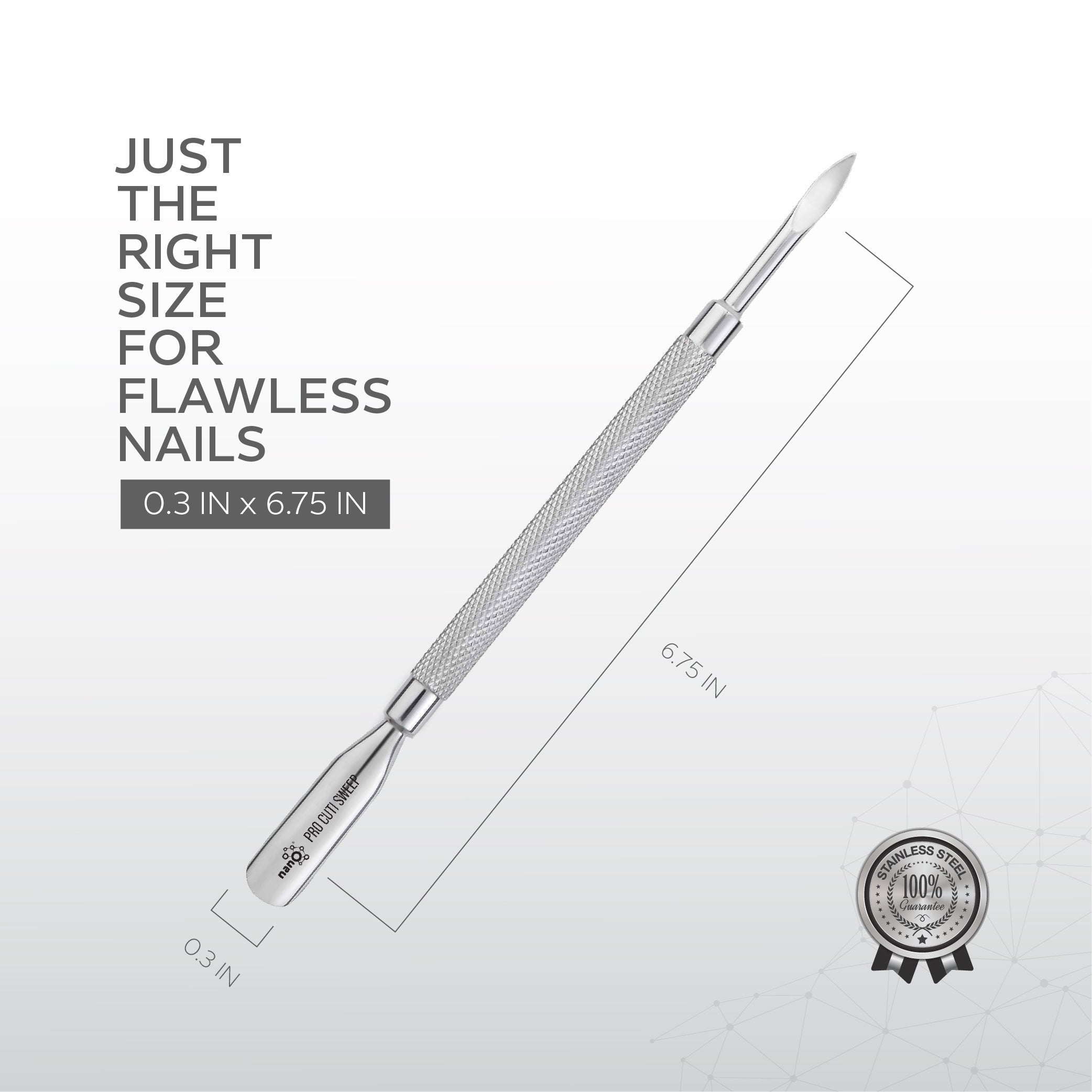 Nano Pro Cuti Sweep – 147mm | Dual-Ended Cuticle Pusher & Nail Cleaner