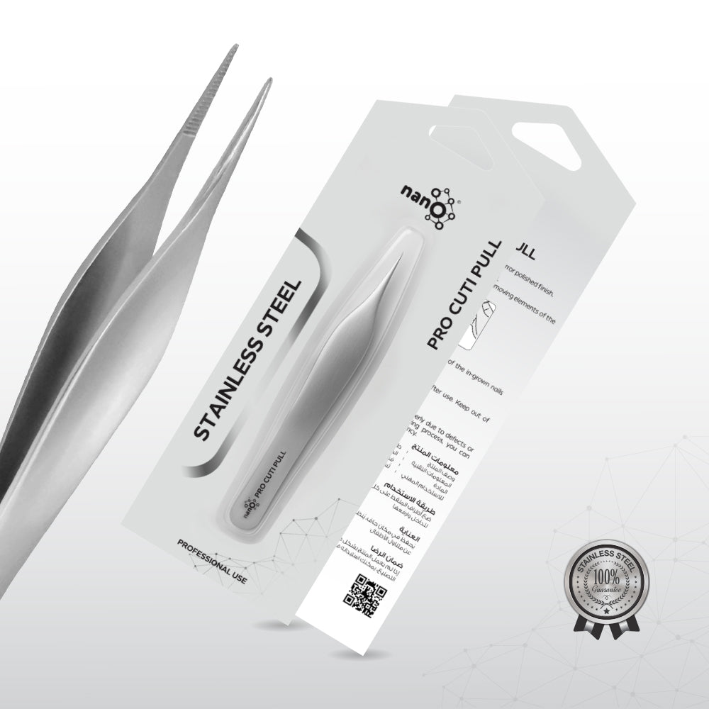Nano Pro Cuti Pull – 116 mm | Precision Stainless Steel Tweezer for Ingrown Nail Care