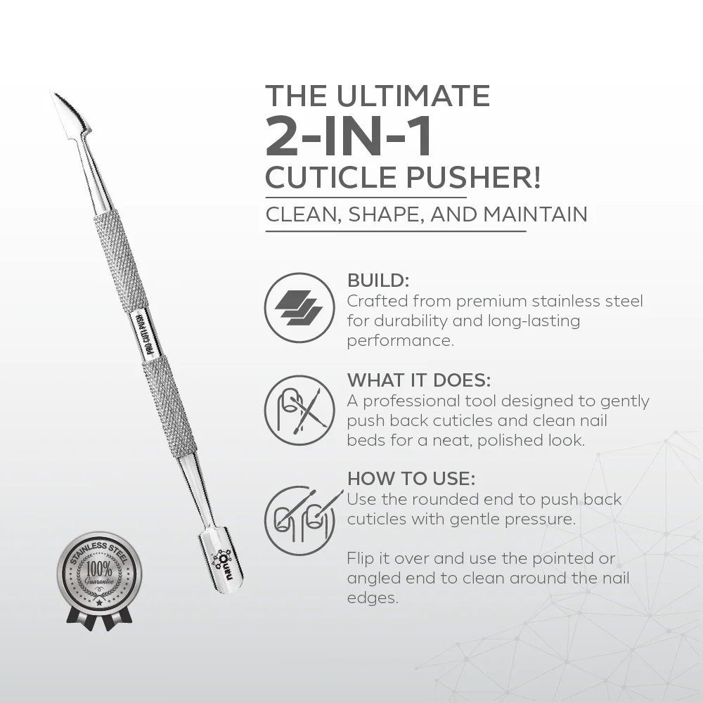 Pro Cuti Push – Stainless Steel Dual-Ended Cuticle Pusher | Precision Nail Prep Tool