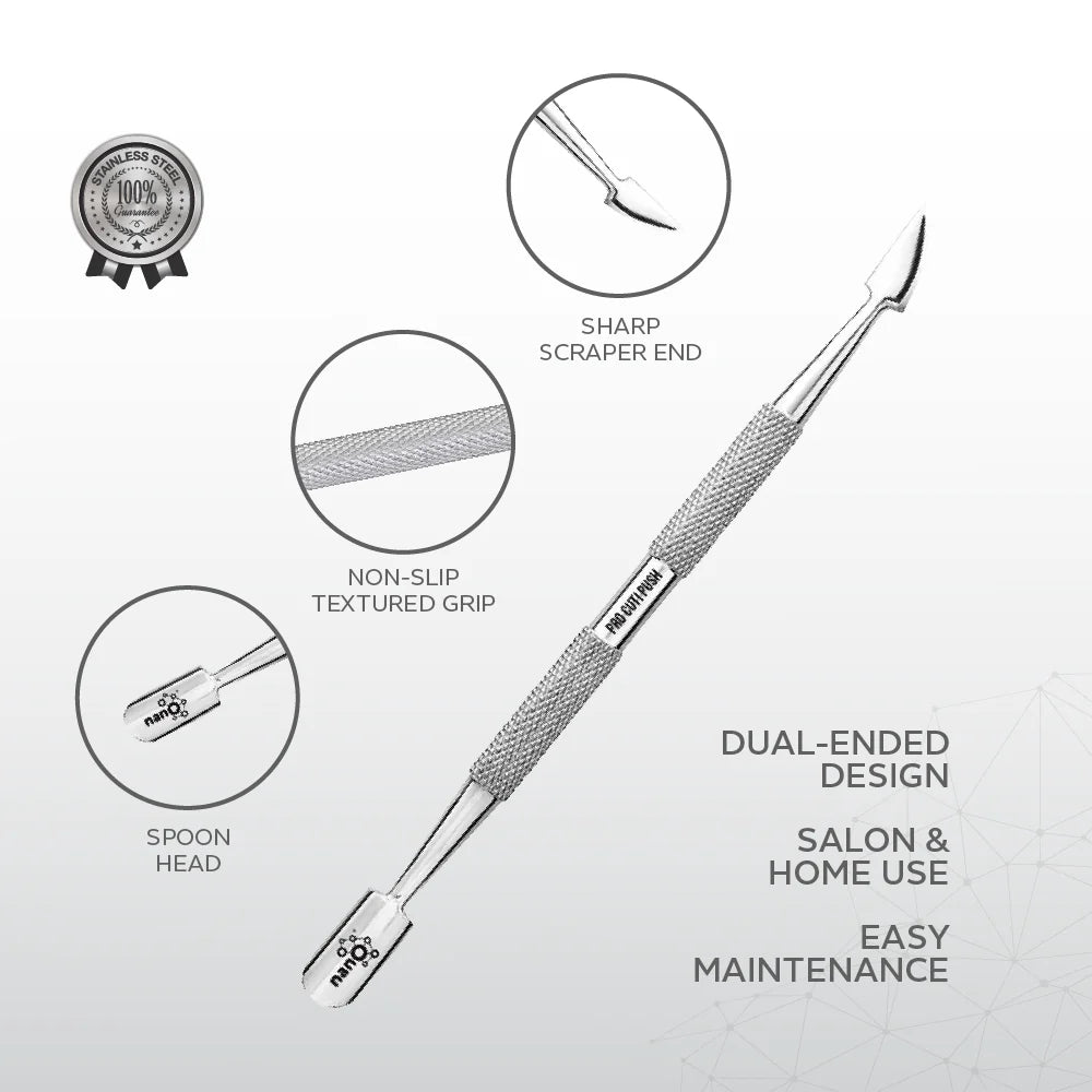 Pro Cuti Push – Stainless Steel Dual-Ended Cuticle Pusher | Precision Nail Prep Tool