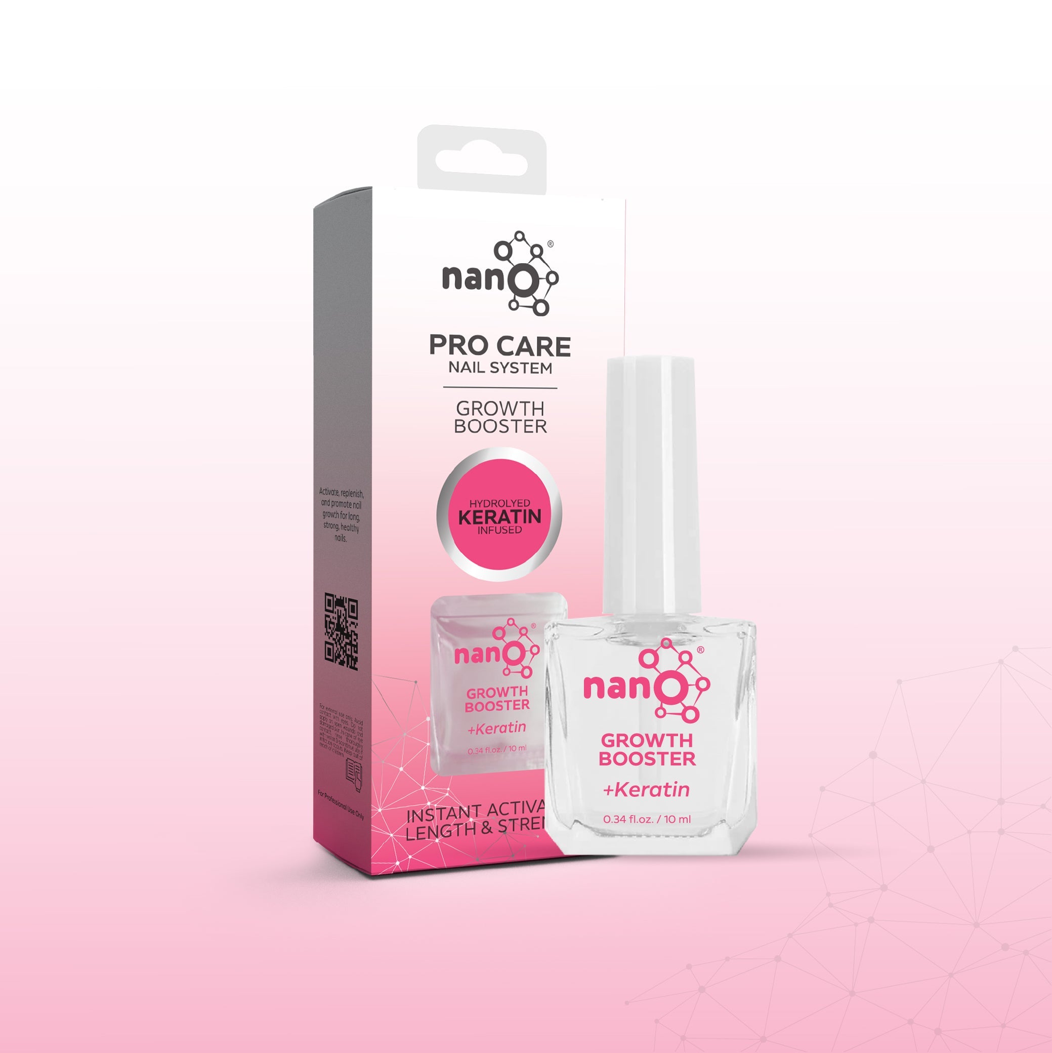 Nano® Pro Care Growth Booster – 10ml | Keratin & Vitamin-Enriched Nail Strengthener | Promotes Nail Growth and Repair