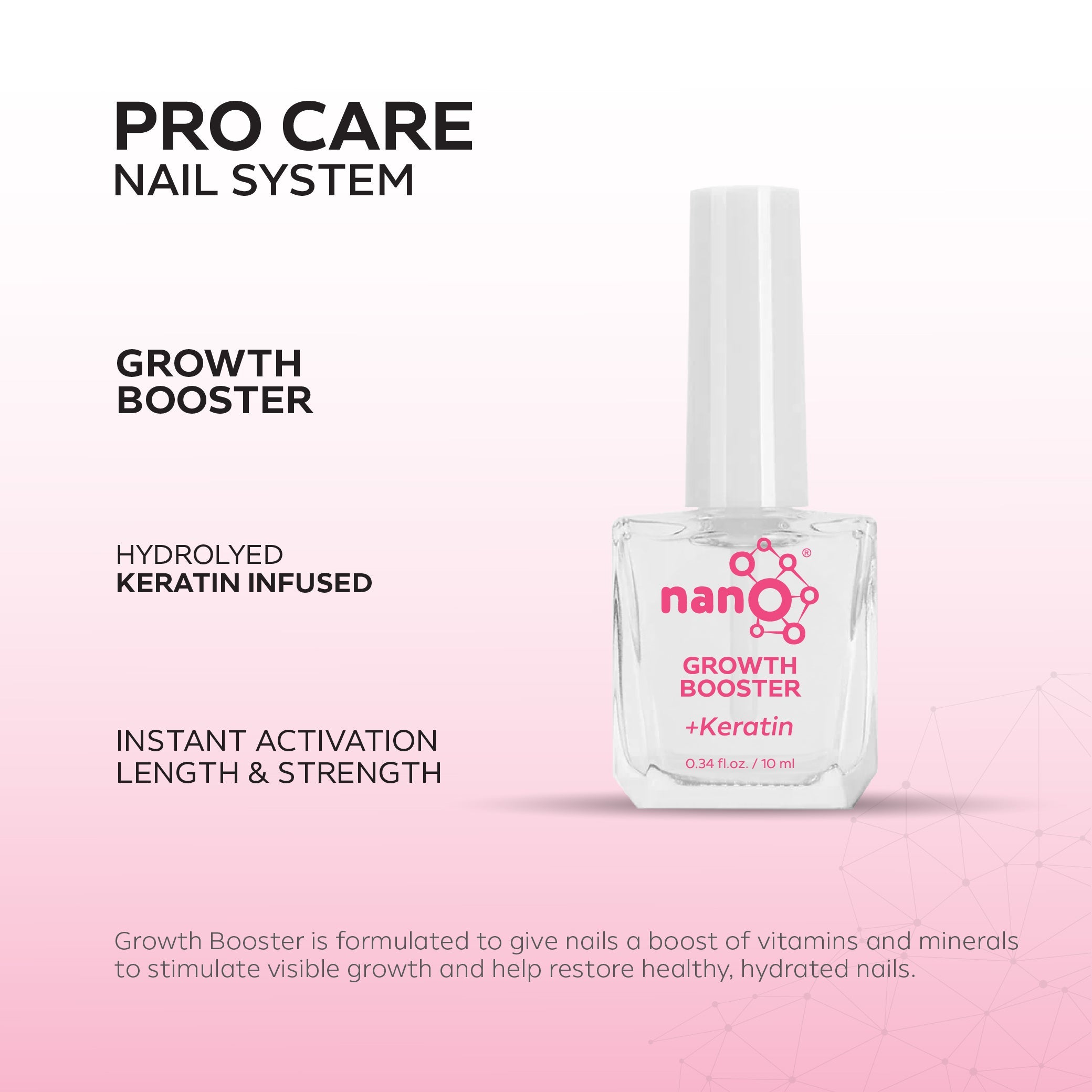 Nano® Pro Care Growth Booster – 10ml | Keratin & Vitamin-Enriched Nail Strengthener | Promotes Nail Growth and Repair
