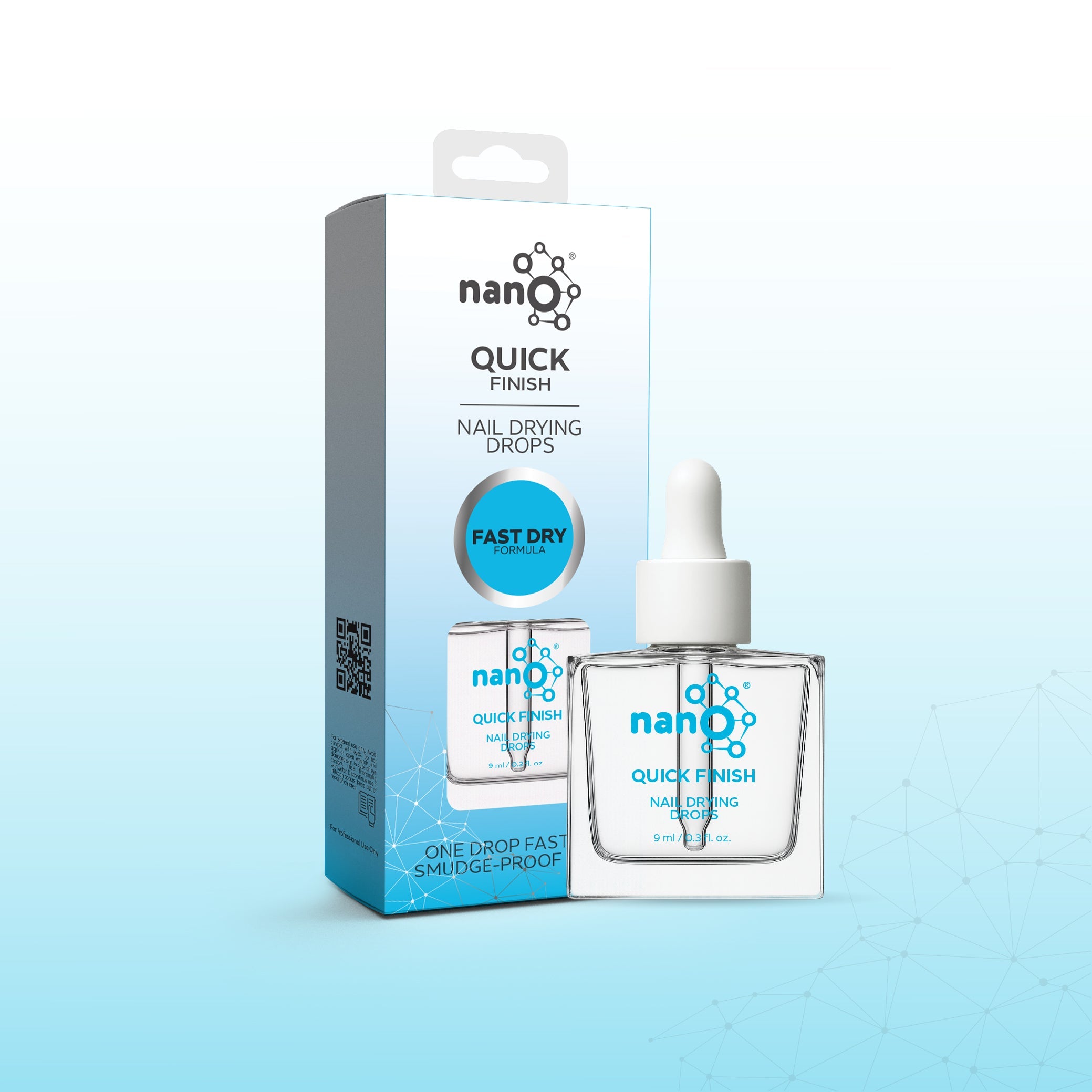 Nano® Quick Finish Nail Drying Drops – 9ml | Fast-Dry, Smudge-Proof Shine