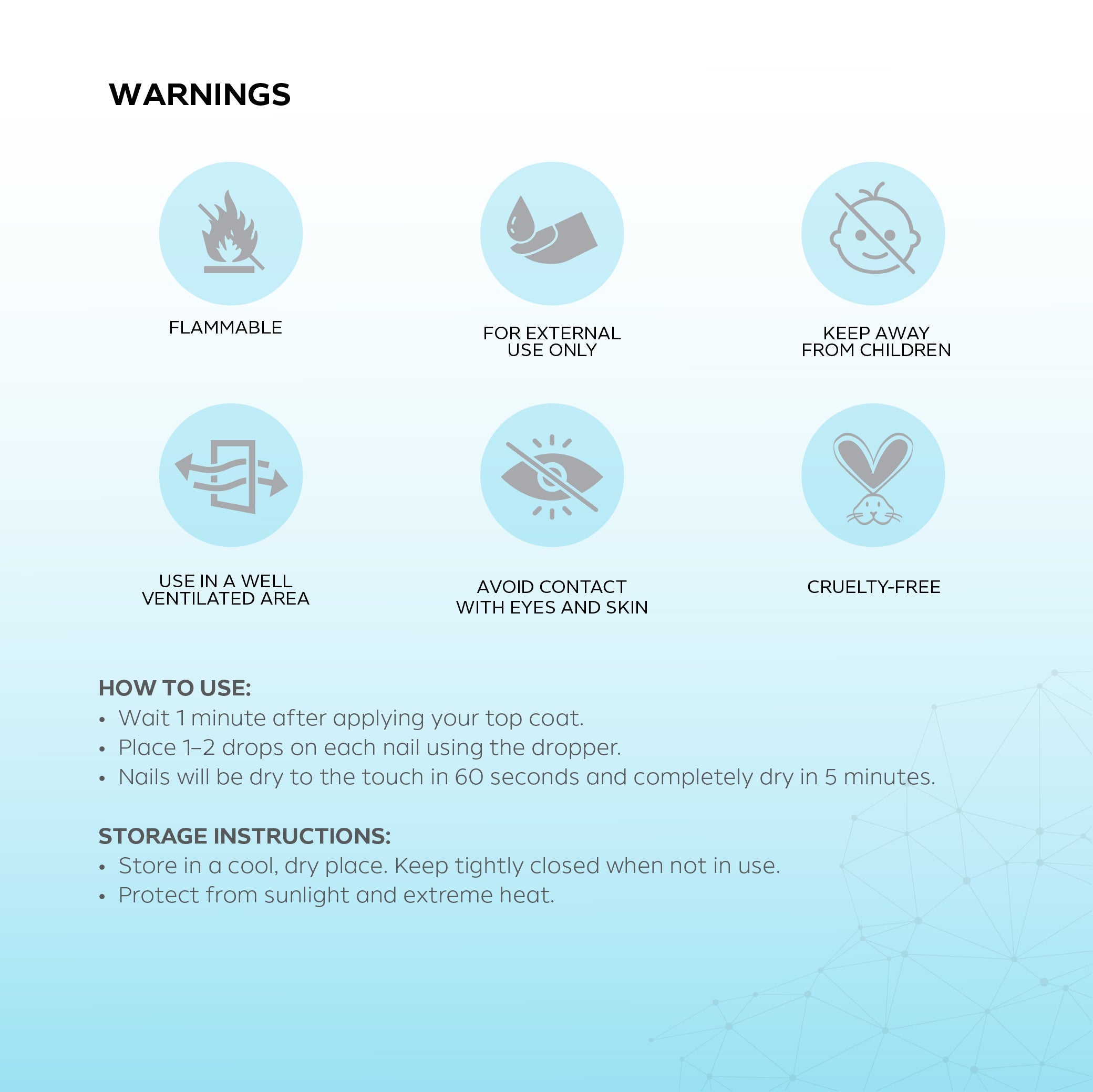 Nano® Quick Finish Nail Drying Drops – 9ml | Fast-Dry, Smudge-Proof Shine