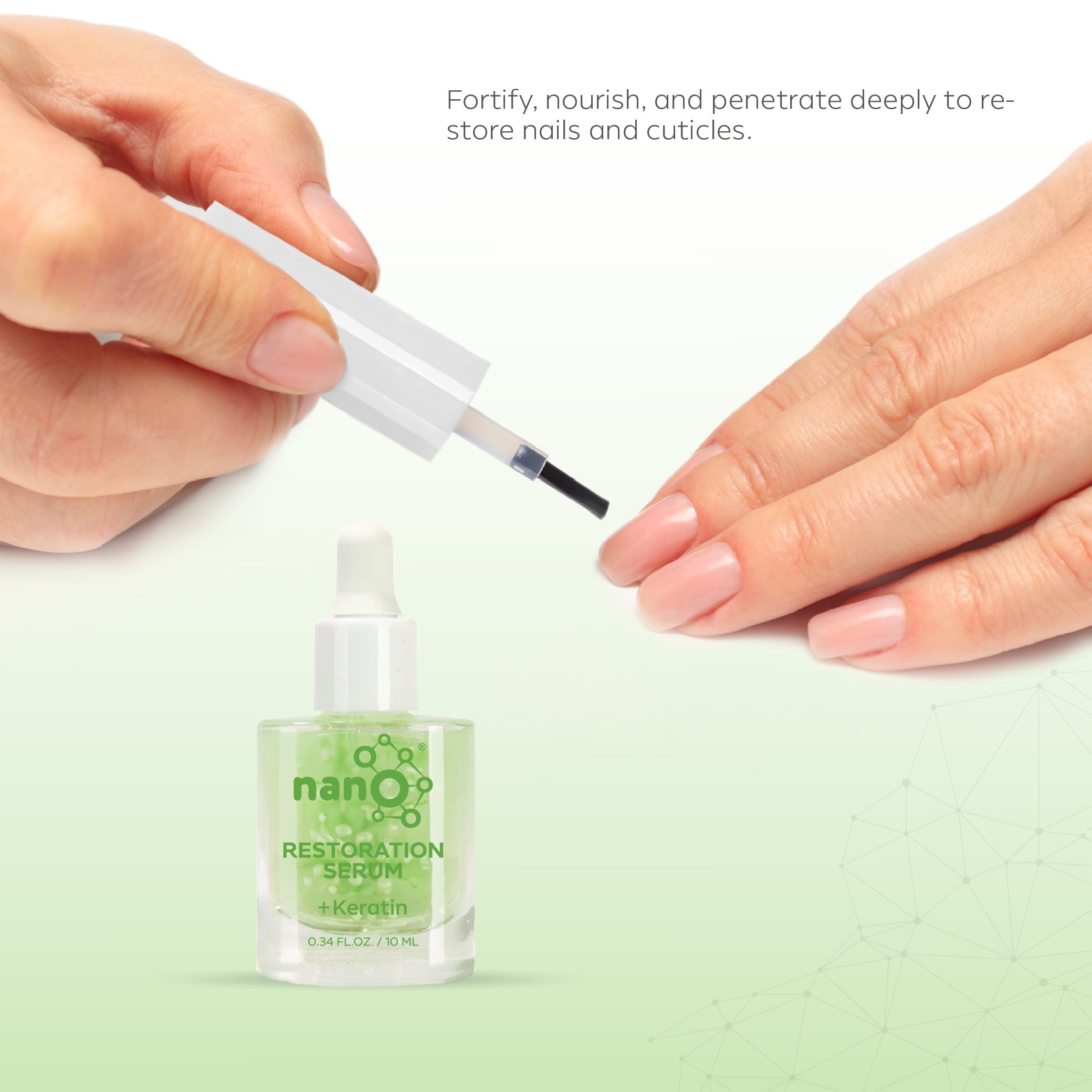 Nano® Pro Care Nail System – Restoration Serum 10ml | Dual-Applicator Brush & Dropper | Keratin & Vitamin Infused Treatment