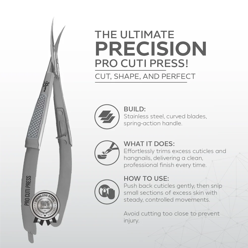 Nano Pro Cuti Press - 116 mm | Precision Micro-Tip Cuticle Tool