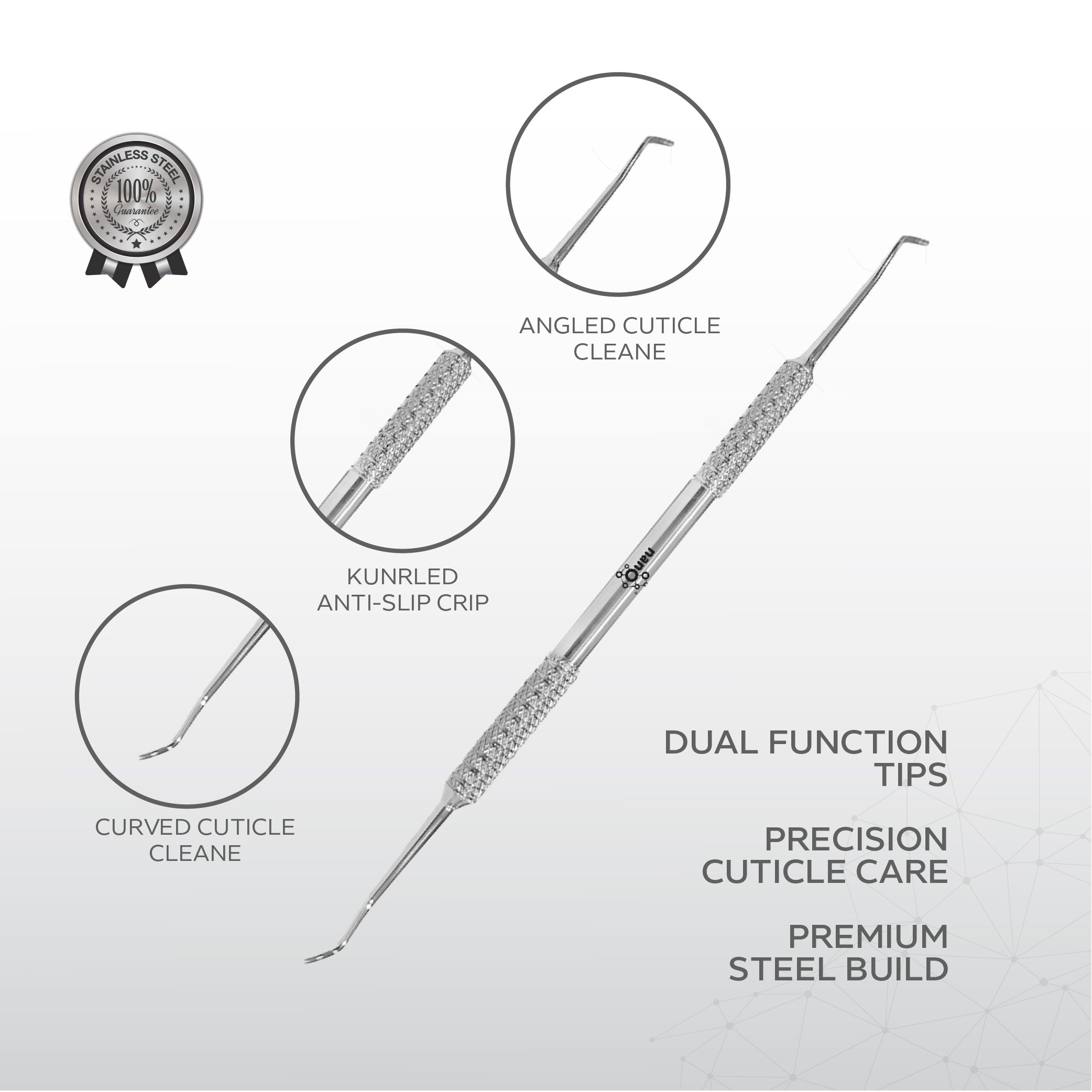 Nano Pro Cuti Scrape – 151mm | Dual-Ended Pedicure Tool for Callus and Ingrown Nail Care