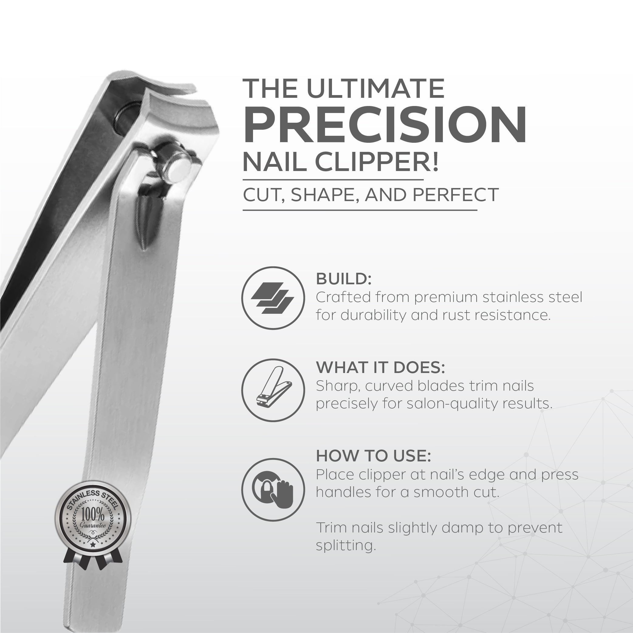 Nano Pro Cuti Clip Curve – 81 mm | Curved Blade Stainless Steel Nail Clipper