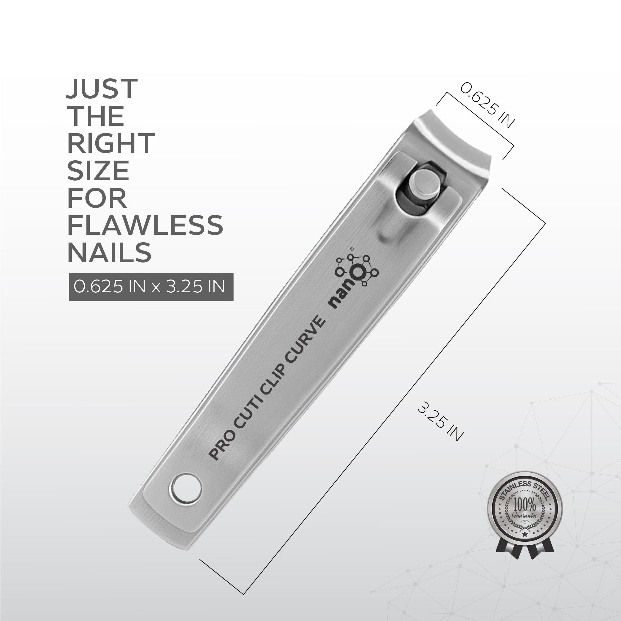 Nano Pro Cuti Clip Curve – 81 mm | Curved Blade Stainless Steel Nail Clipper
