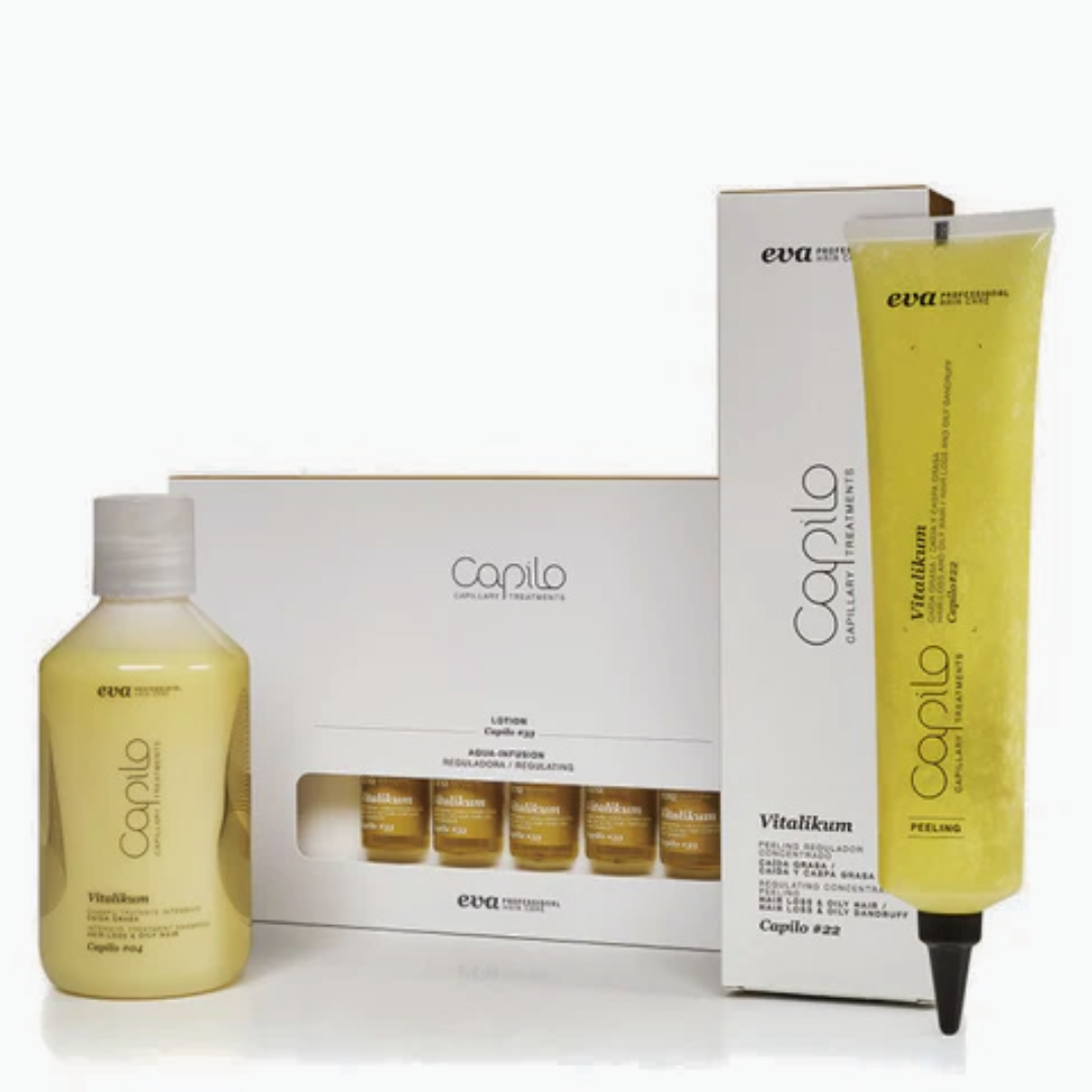 Eva Professional Hair Care Capilo Vitalikum Treatment for Hair Loss Due to Oily Dry Scalp and All Hair Types