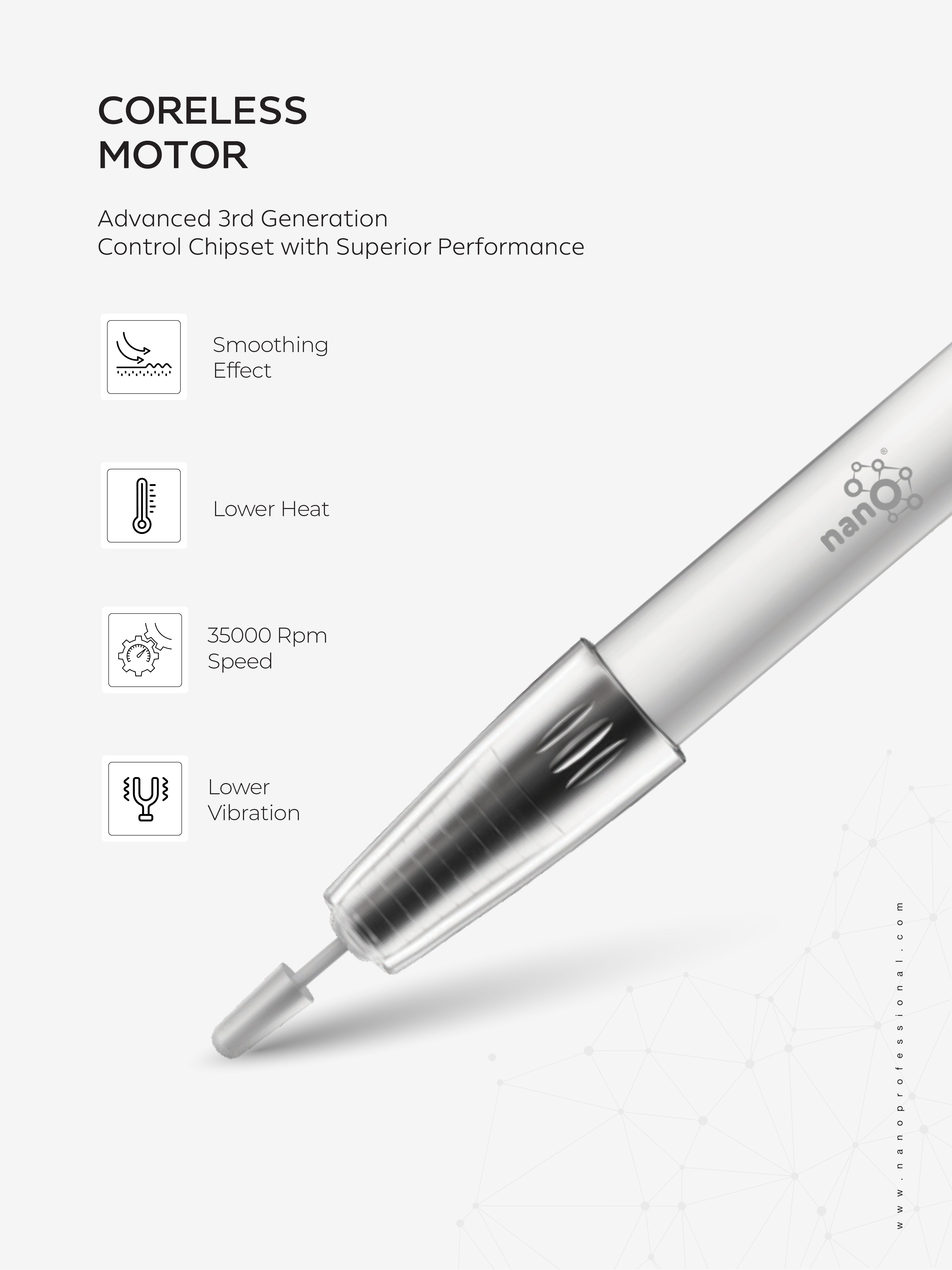 Nano® Recharge Nail Drill 35000RPM
