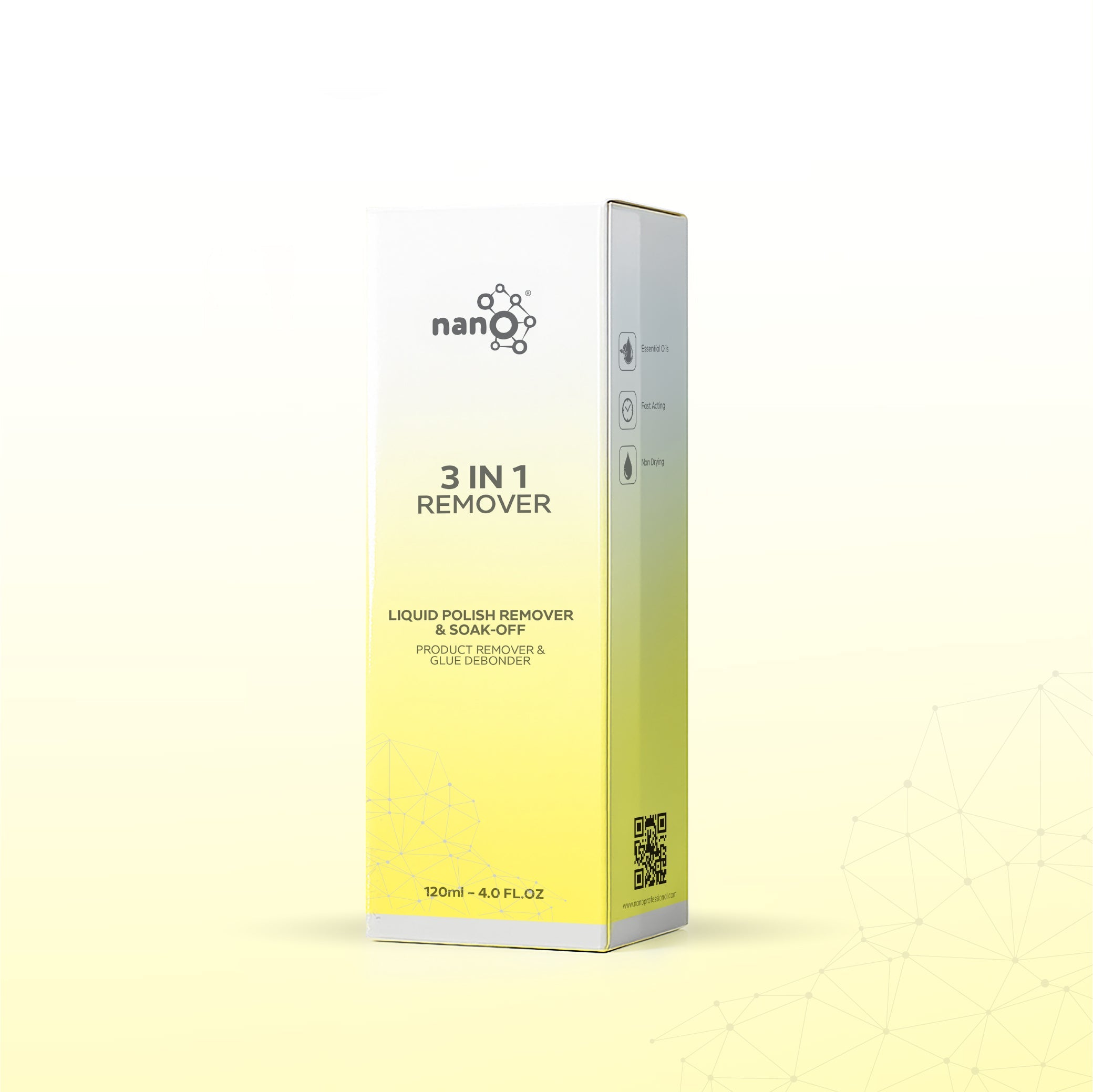 Nano® 3-IN-1 Nail Remover – 120ml | Professional Gel, Acrylic & Polish Remover | Nourishing Oil-Infused Formula