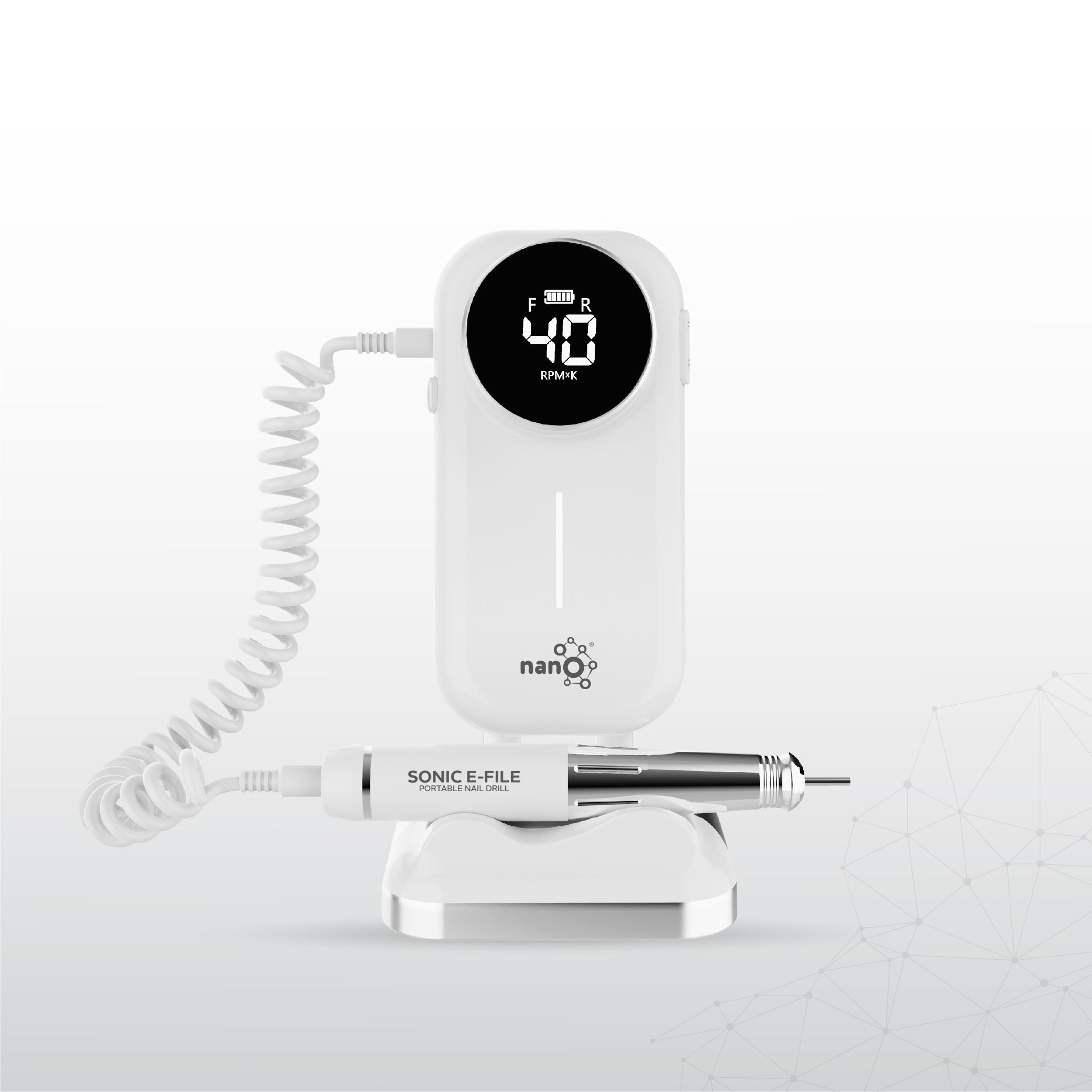 Nano® Sonic Pro E-File Nail Drill Machine - 40,000 RPM | Brushless Electric Nail Drill Machine