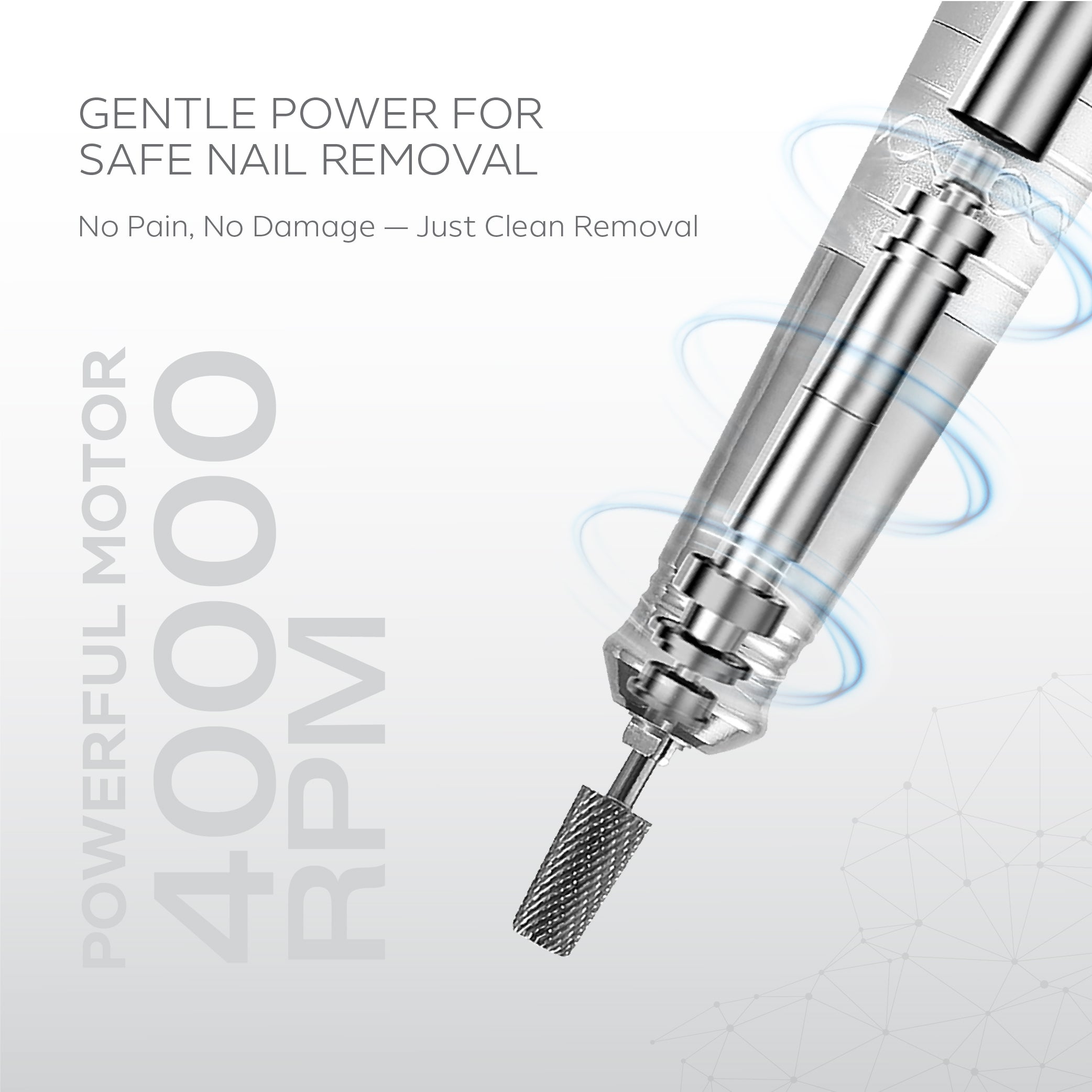 Nano® Sonic Pro E-File Nail Drill Machine - 40,000 RPM | Brushless Electric Nail Drill Machine