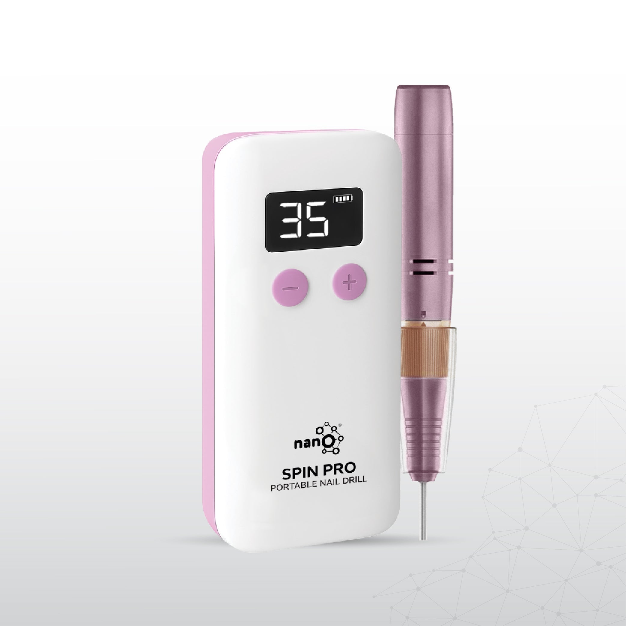 Nano® Spin Pro Portable Nail Drill – 30,000 RPM | Professional Electric Nail File with LCD Display