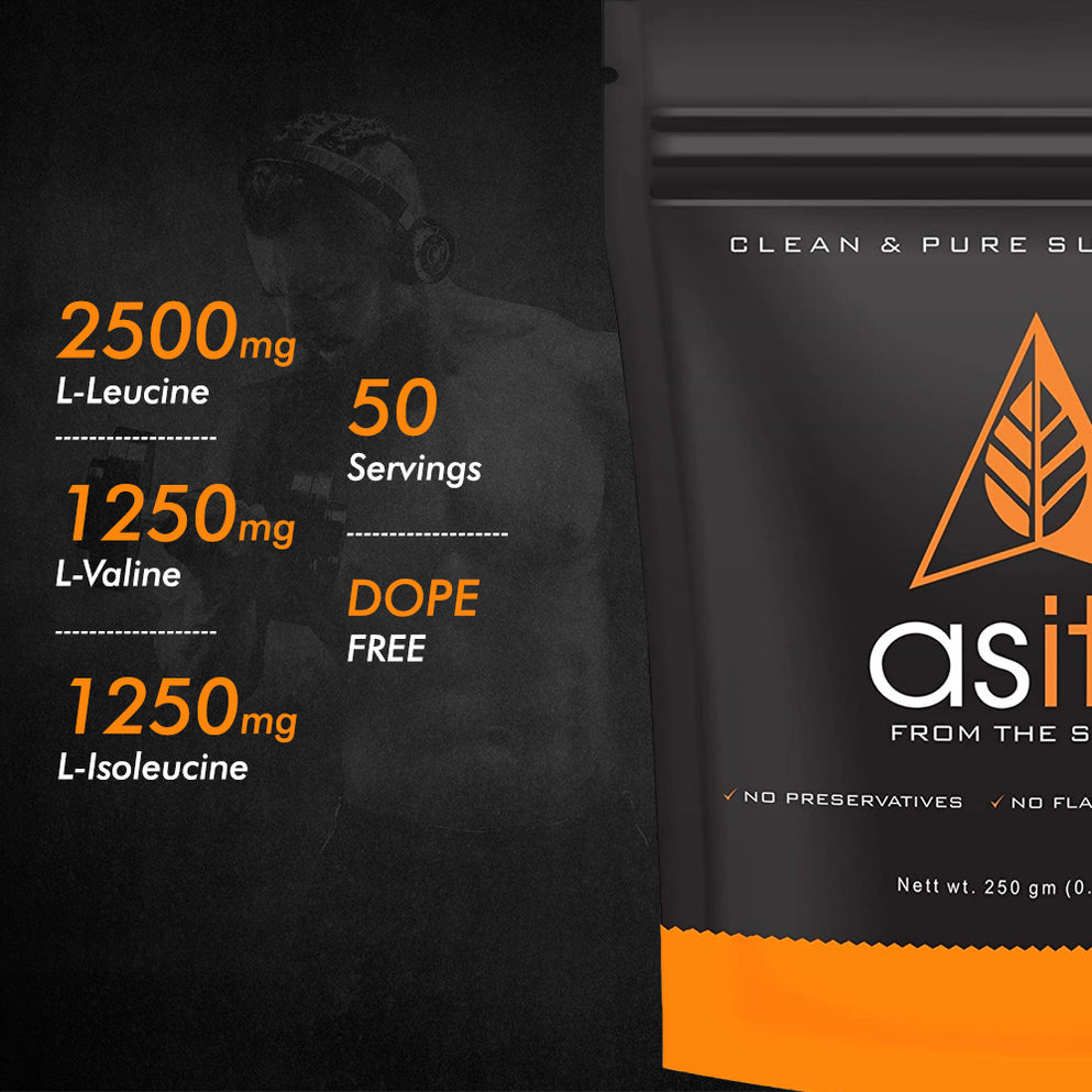 AS-IT-IS Nutrition BCAA 100% Pure Powder Pre and Post Workout Bodybuilding Supplement 250gm