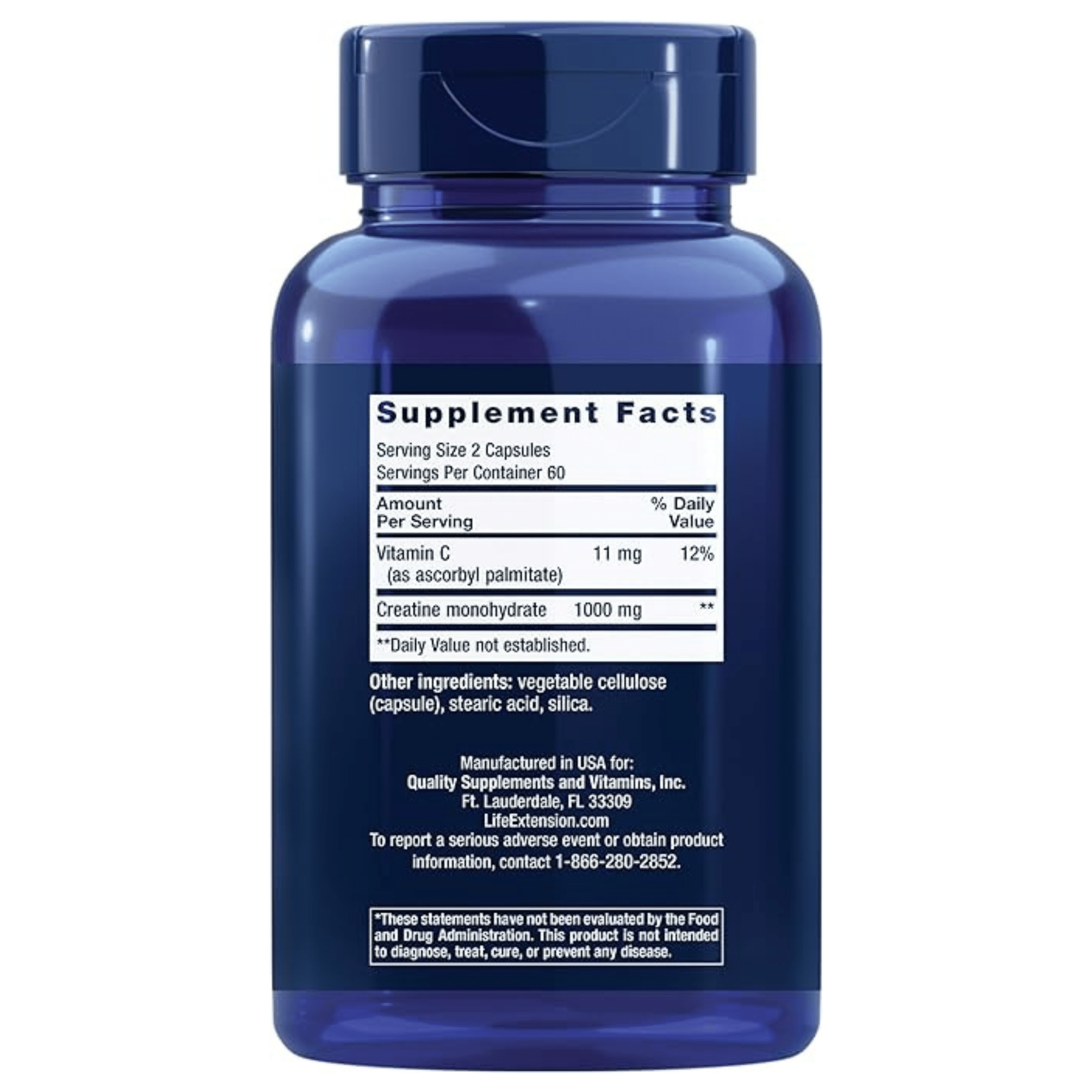 Life Extension Thermogenic Probiotic Creatine Capsules - Supports Fat Burning and Gut Health, 120 Capsules