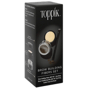 Toppik Brow Building Fibers 3pc Kit (Fiber, Wax, Dual Brush) for Thick Vibrant Looking Eye Brows