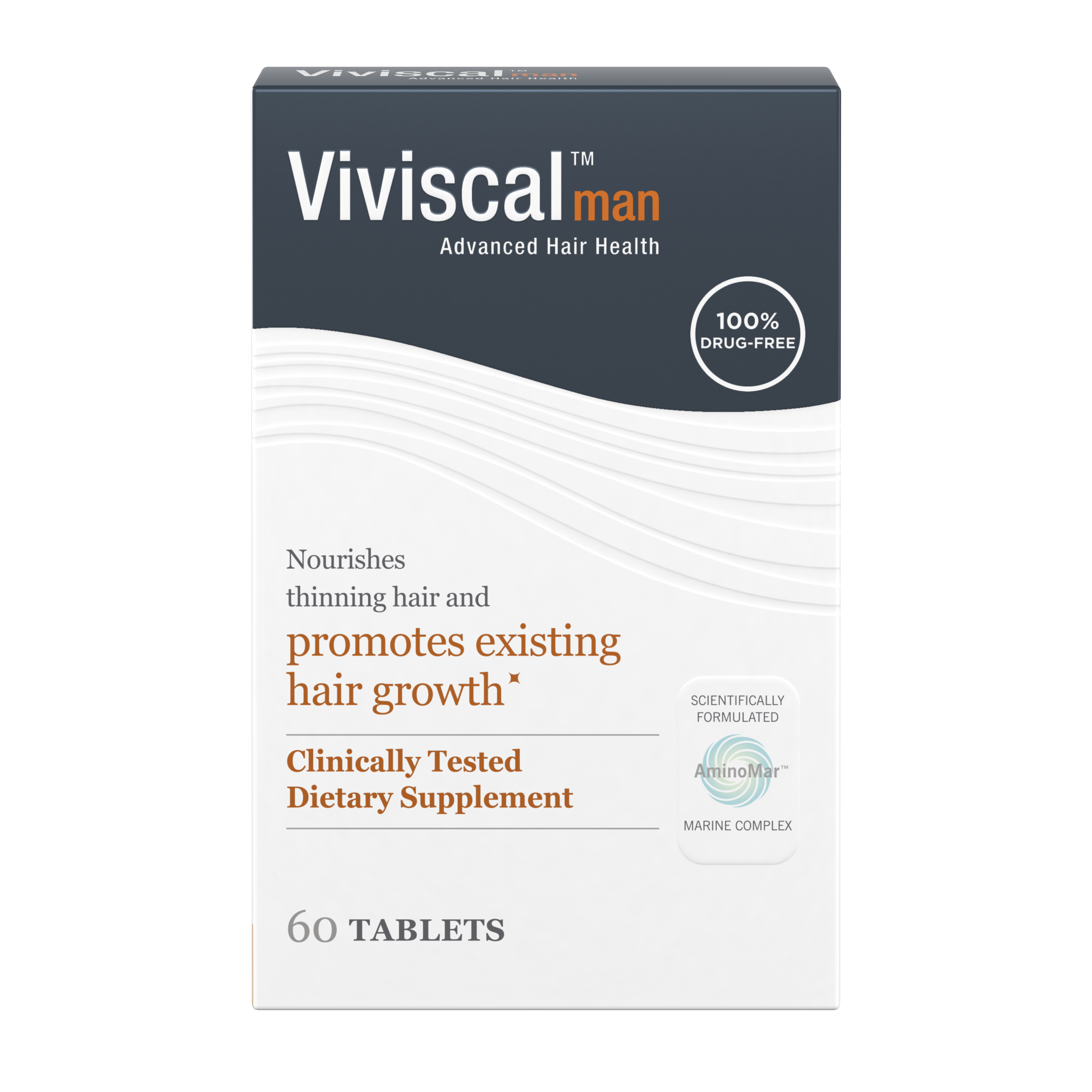 Viviscal Man Hair Growth Supplements For Men | Effective Hair Loss Solutions for Men - 60 Tablets (1 month Supply)