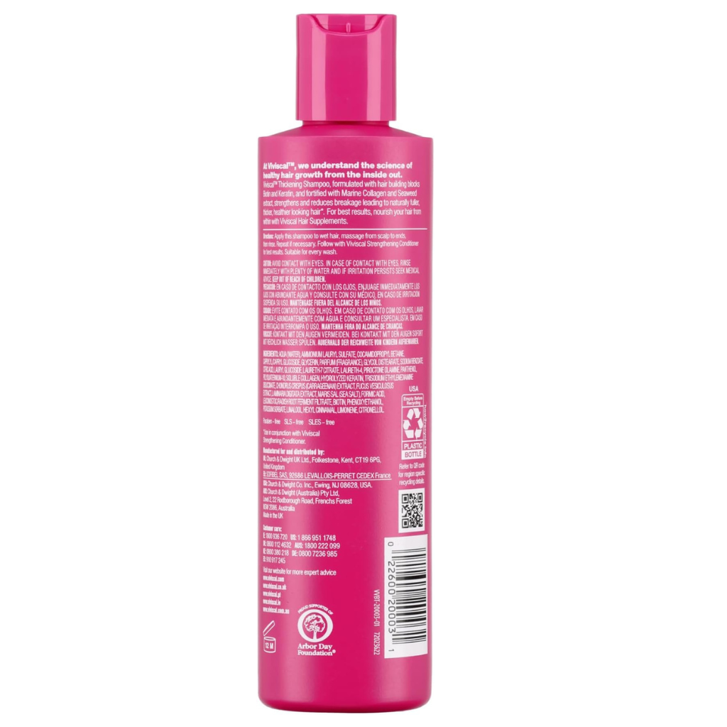 Viviscal Thickening Shampoo | Boost Volume & Regrowth for Thinning Hair| Reduces Breakage for Fuller Volume, 250ml