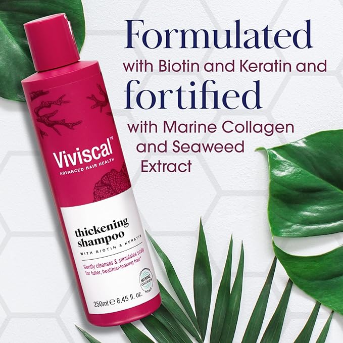 Viviscal Thickening Shampoo | Boost Volume & Regrowth for Thinning Hair| Reduces Breakage for Fuller Volume, 250ml
