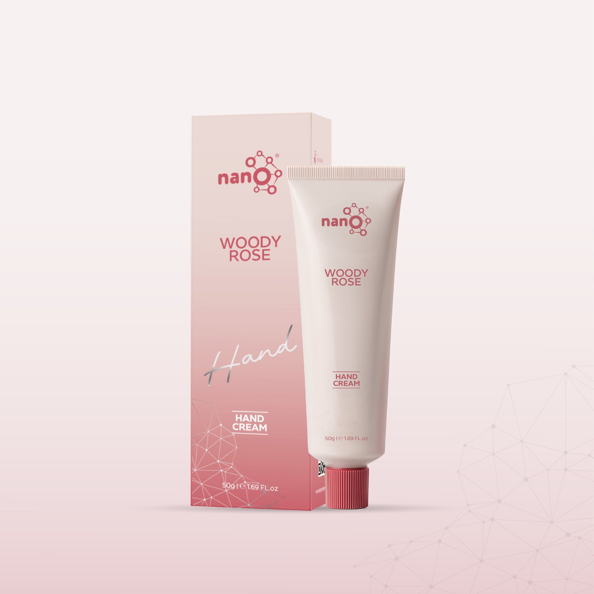 Nano® Woody Rose Hand Cream – 50g | Deep Hydration & Softness | Non-Greasy Formula with Sandalwood & Rose