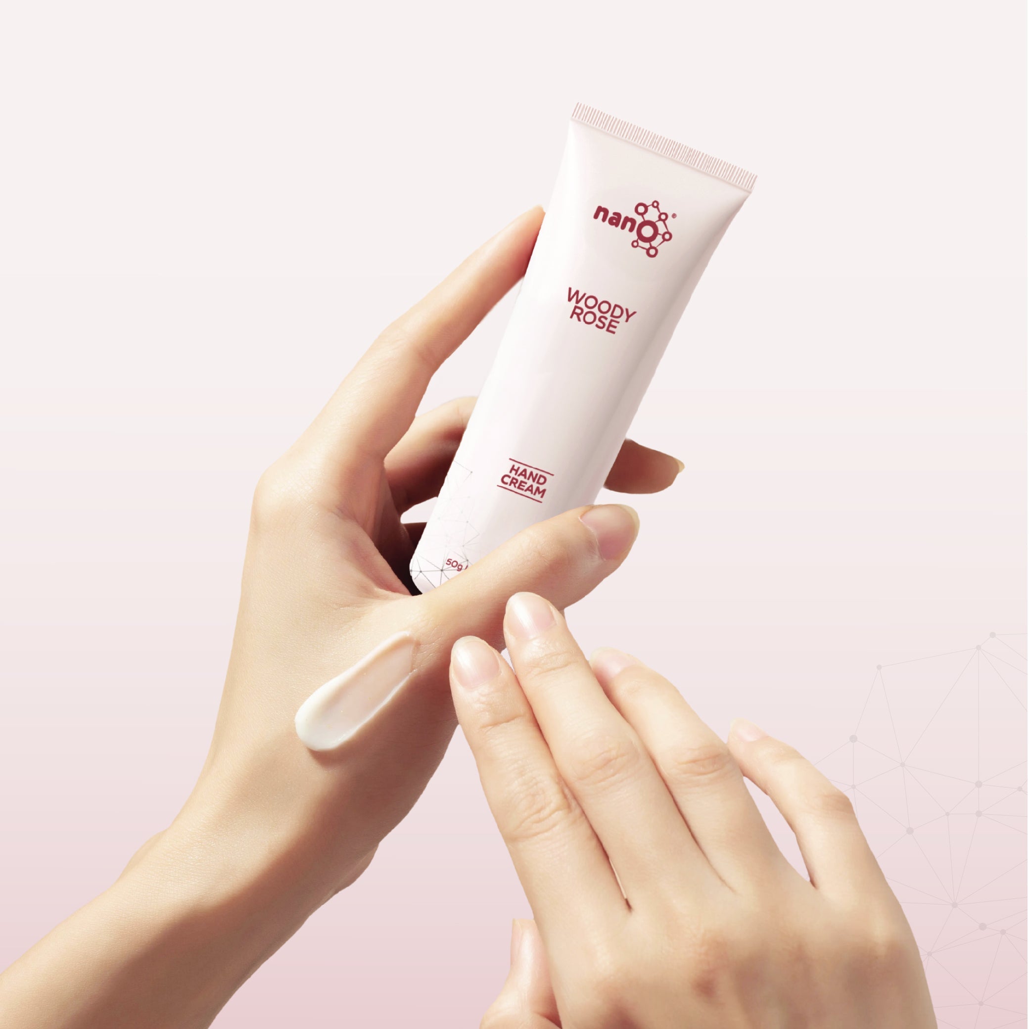 Nano® Woody Rose Hand Cream – 50g | Deep Hydration & Softness | Non-Greasy Formula with Sandalwood & Rose