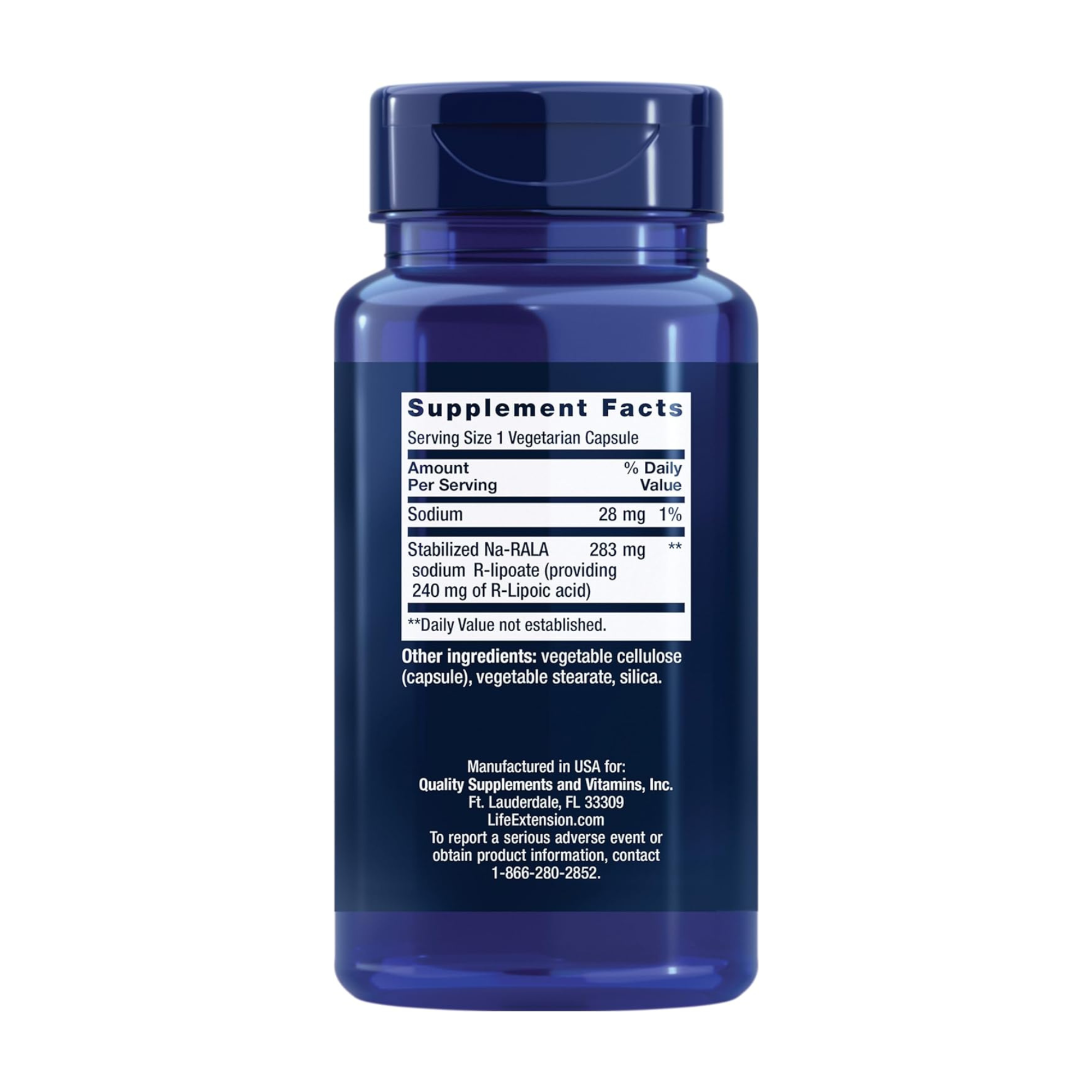 Life Extension Super R-Lipoic Acid - 60 Vegetarian Capsules